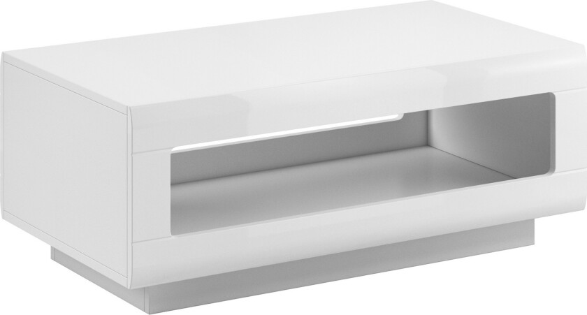Maricruz Sofabord 110 cm med Oppbevaringshylle - Hvit