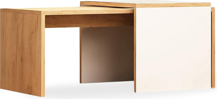 Mod Design Settbord 90 cm 2 Bord - Tre/Hvit