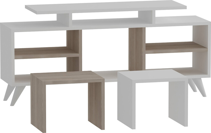 Sqandie TV-benk 120 cm - Hvit