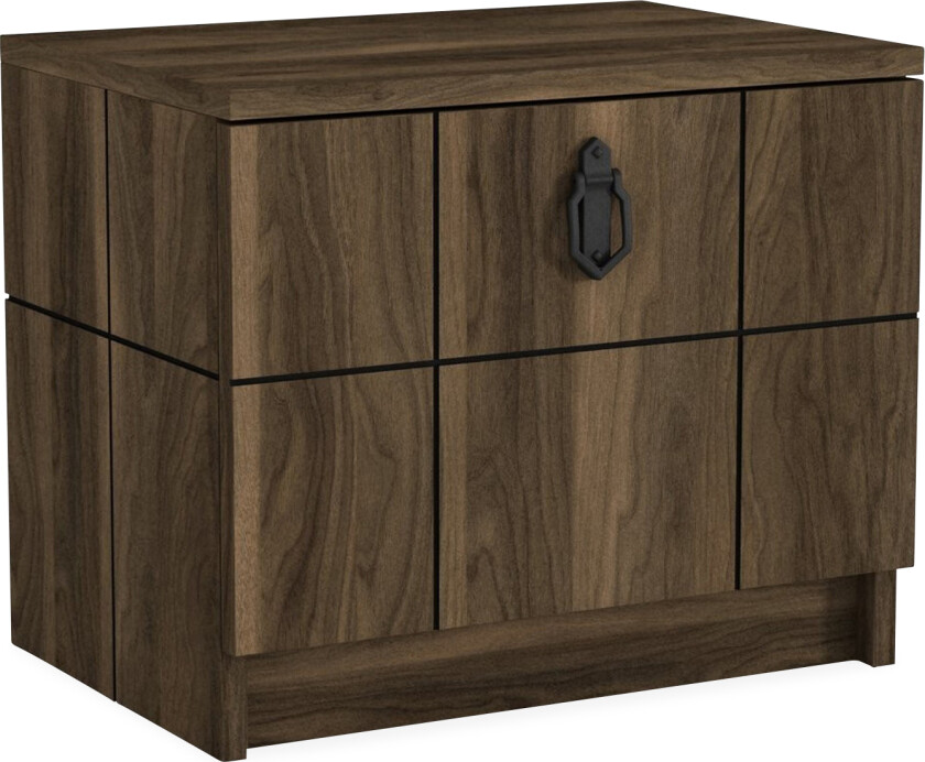 Tera Home Nattbord 49 cm med Oppbevaring Lucka - Valnøttsbrun