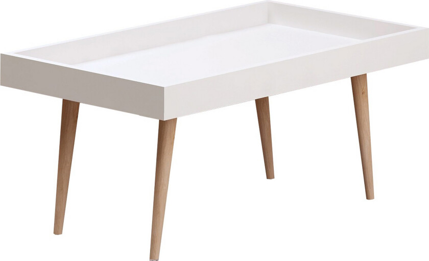 Skaberg Sofabord 80 cm - Hvit/Natur