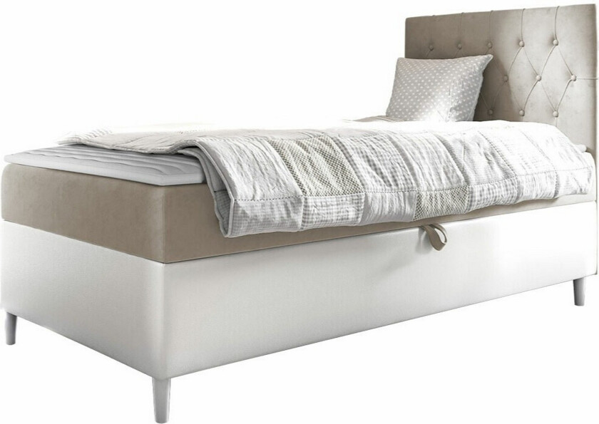 Boisdale Sengeramme 90x200 cm - Beige/Hvit