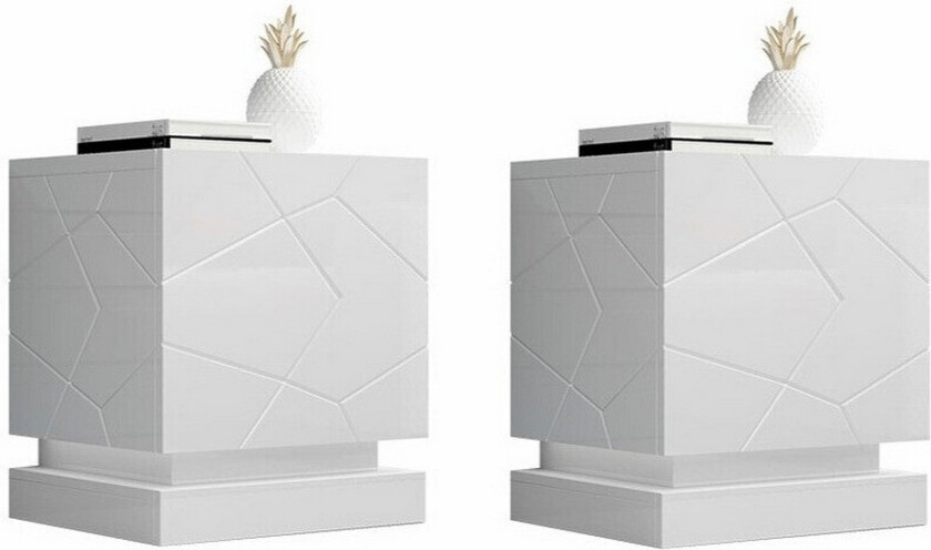 Juniskär Nattbord 46 cm - Hvid