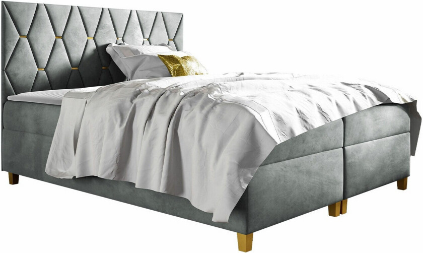 Boisdale Sengeramme 180x200 cm - Lysegrå