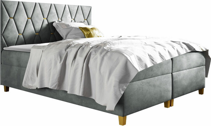 Boisdale Sengeramme 160x200 cm - Lysegrå