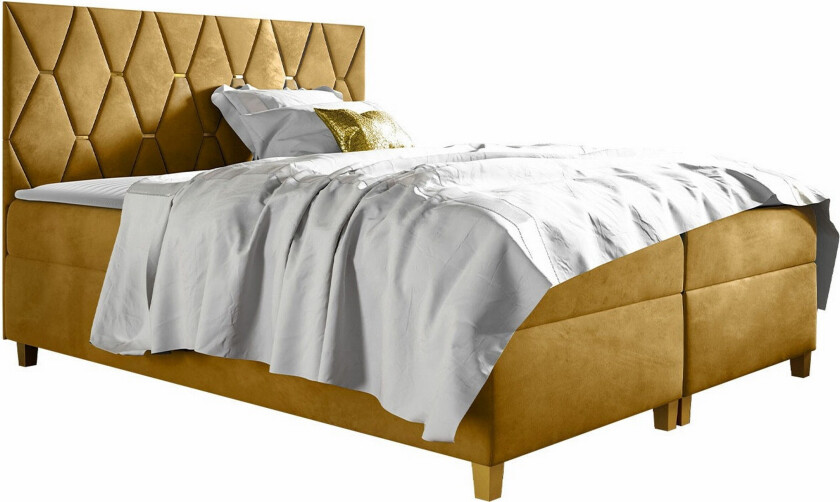 Boisdale Sengeramme 140x200 cm - Gul