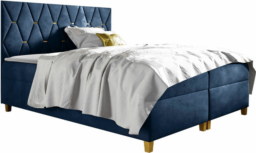 Boisdale Sengeramme 140x200 cm - Mørkeblå