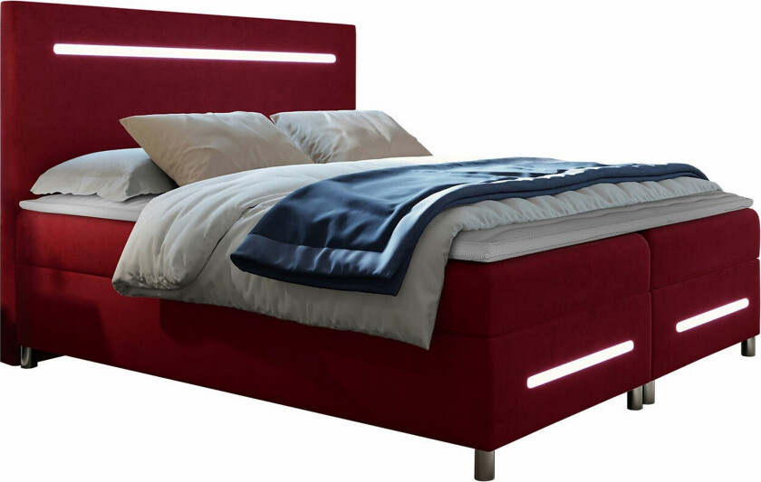 Boisdale Sengeramme 140x200 cm - Mørkerød