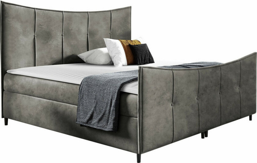 Boisdale Sengeramme 200x200 cm - Mørkegrå