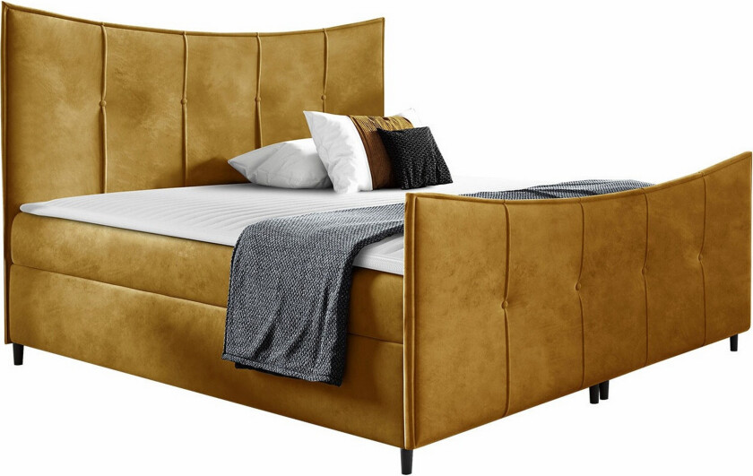 Boisdale Sengeramme 120x200 cm - Mørkegul