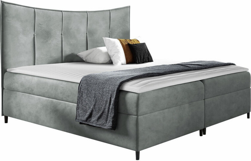 Boisdale Sengeramme 160x200 cm - Lysegrå