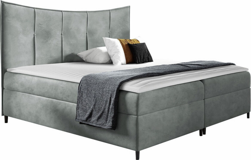 Boisdale Sengeramme 120x200 cm - Lysegrå