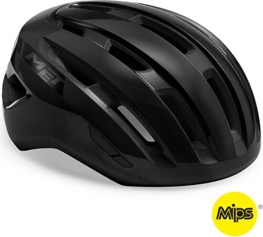 Miles MIPSsykkelhjelm Black Glossy