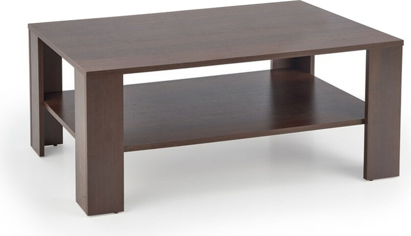 Kwadro Sofabord 110 cm med Oppbevaringshylle - Brun