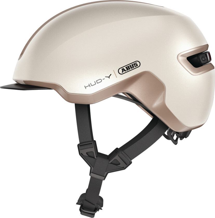 HUD-Y sykkelhjelm LED Champagne Gold