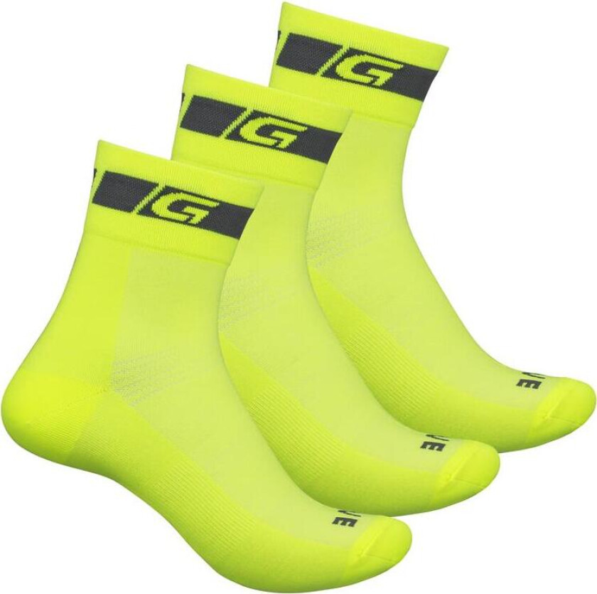 Gripgrab Hi-Vis Regular Cut Sykkelsokker 3pk