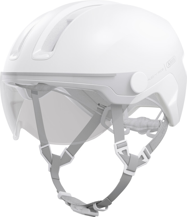 HUD-Y ACE sykkelhjelm LED Pure White
