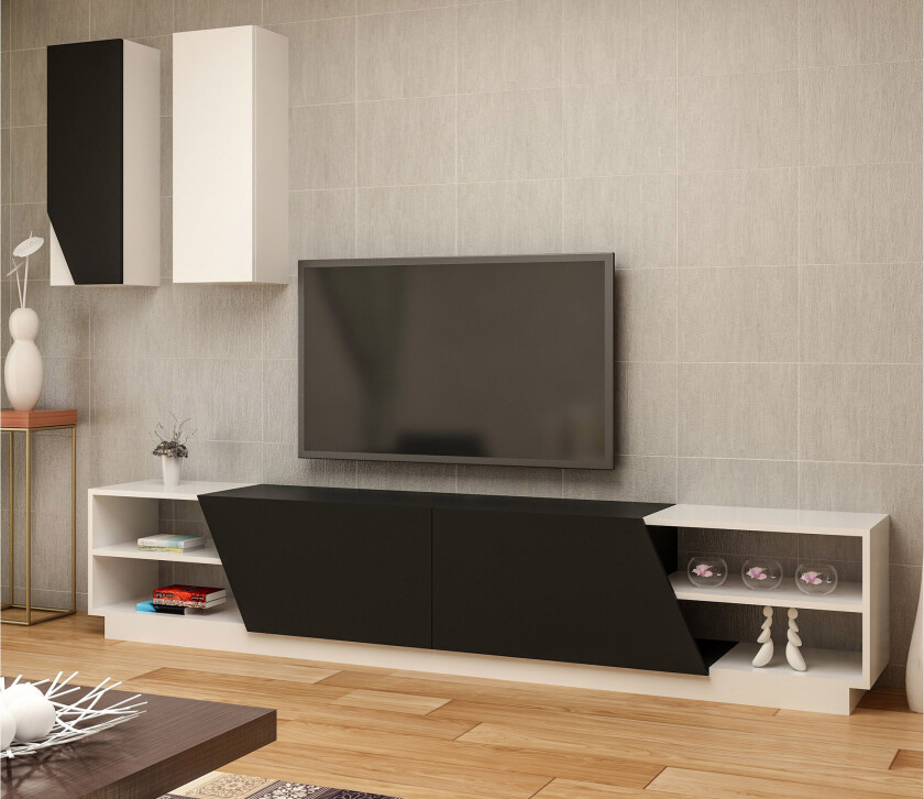 Zebrai TV-benk med Skjult Oppbevaring -