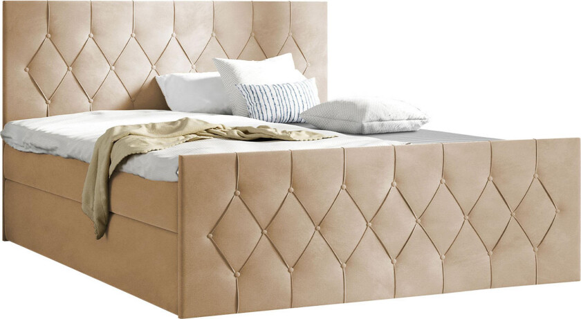 Kontinentalseng 207x216 cm - Beige
