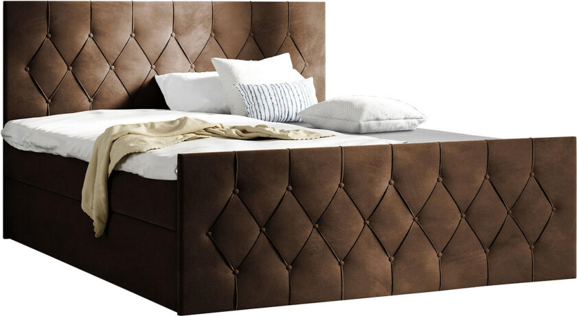 Kontinentalseng 207x216 cm - Brun