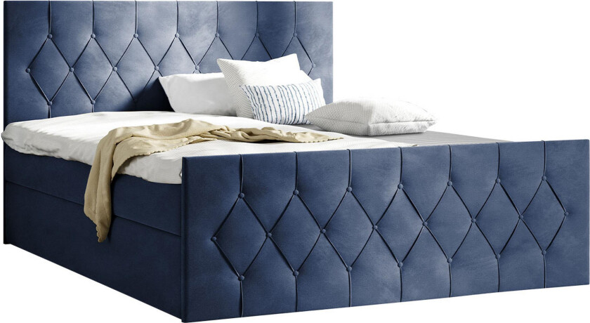 Kontinentalseng 207x216 cm - Blå