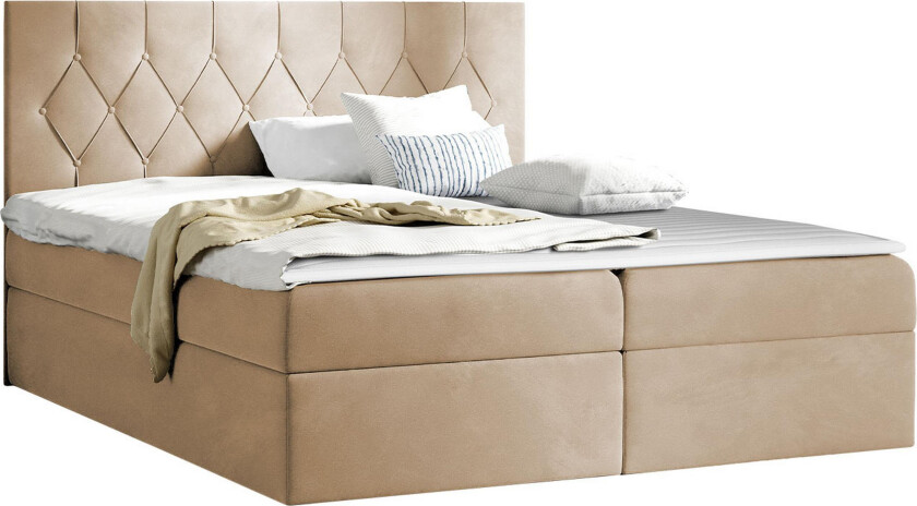 Kontinentalseng 204x208 cm - Beige