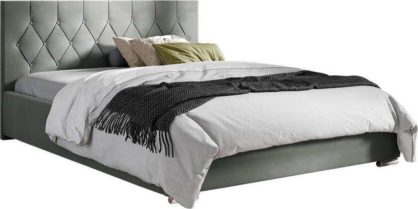 Seng 127x222 cm - Grå