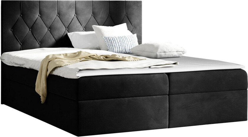 Kontinentalseng 164x208 cm - Svart