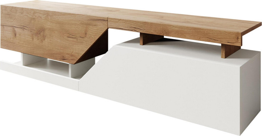 Ceelias Tv-benk 160 cm - Natur|Hvit