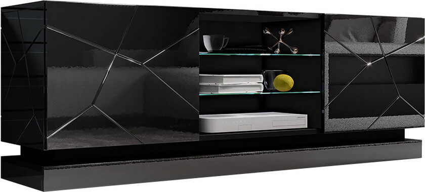 Tv-benk 160 cm - Svart