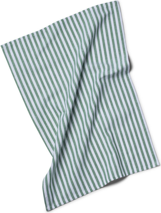 KL T Stripe Kjøkkenhåndkle 40x60 cm Grønn - Kosta Linnewäfveri