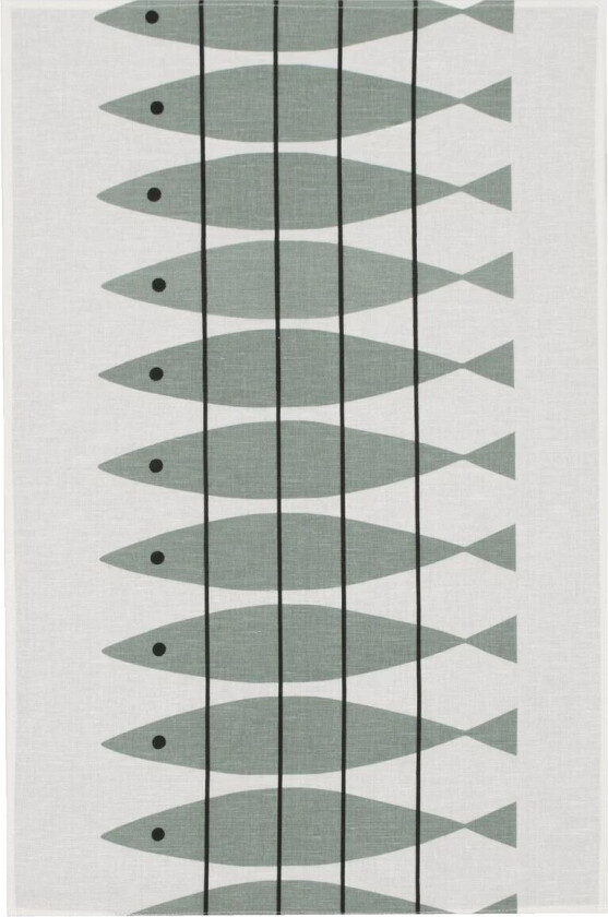 Sill kjøkkenhåndkle Grønn-grå