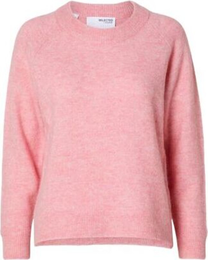 Lulu Ls Knit O-Neck - Peony Melange M