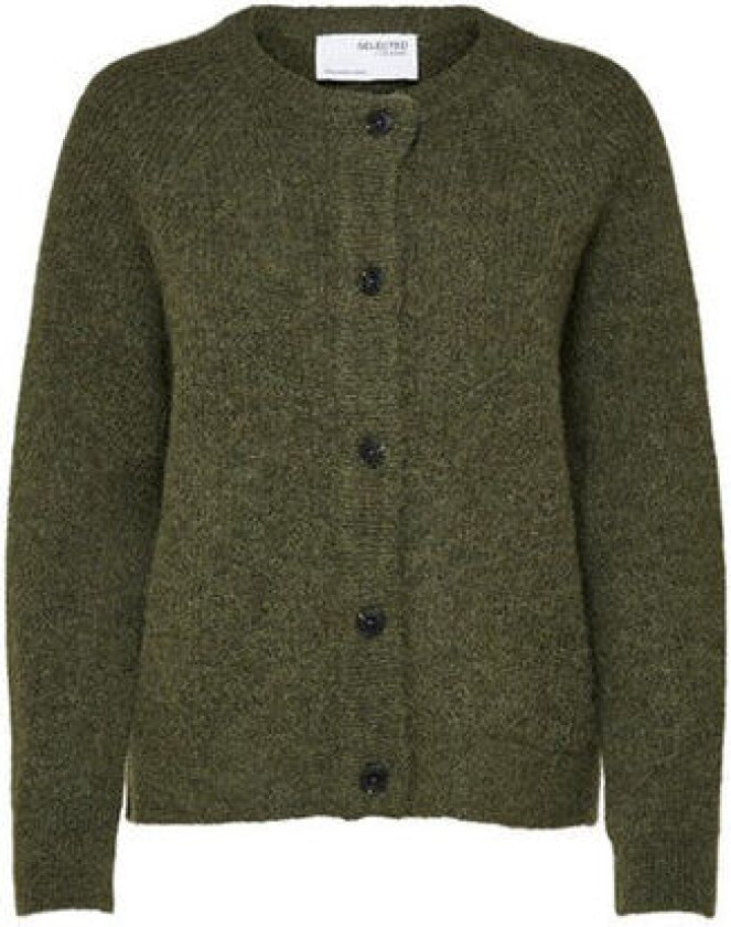 Lulu Ls Knit Short Cardigan - Kalamata Melange XL