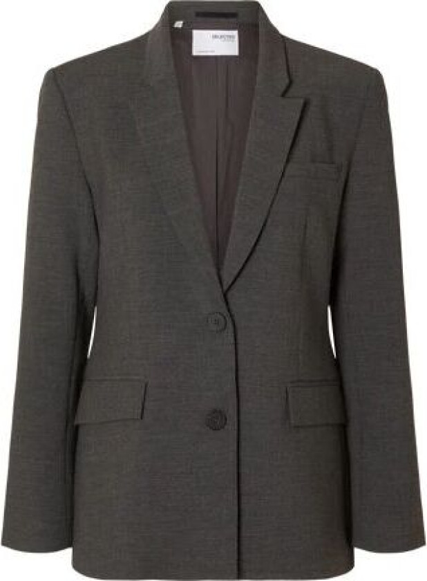 Rita Ls Classic Blazer Dgm - Dark Grey Melange Melange 38