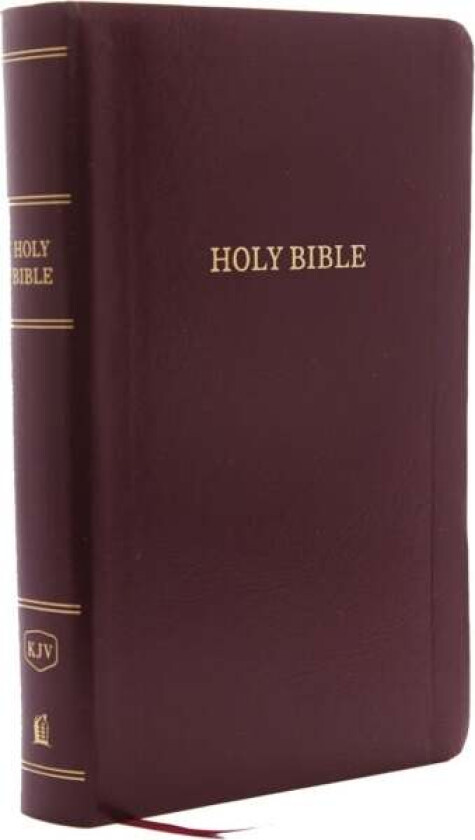 KJV Holy Bible: Personal Size Giant Print with 43,000 Cross References, Burgundy Leather-Look, Red L av Thomas Nelson