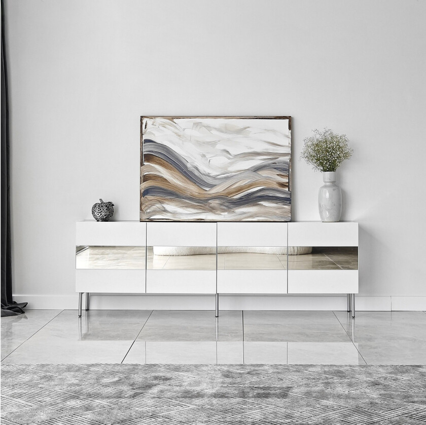 Arioch TV-benk 180 cm - Sølv