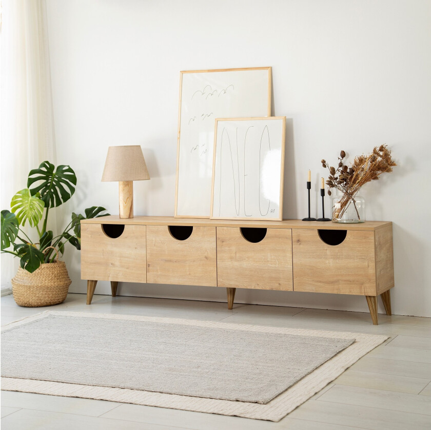 Khalidur TV-benk 180 cm - Eik