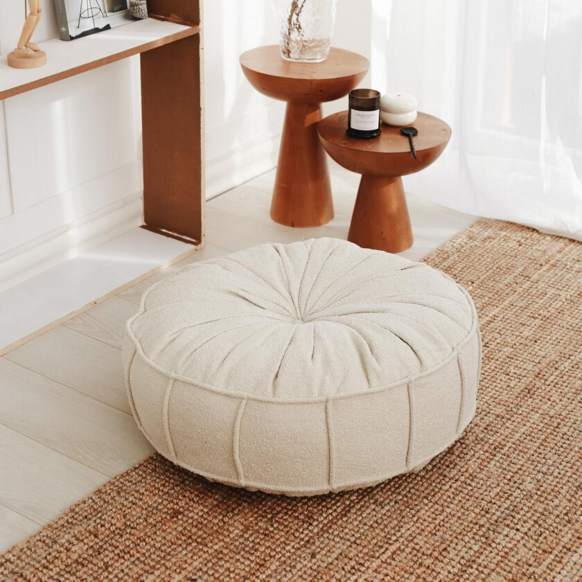 Nanagram Sittepuff 60 cm - Hvit