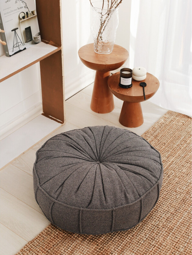 Vintage Sittepuff 60 cm - Antrasitt