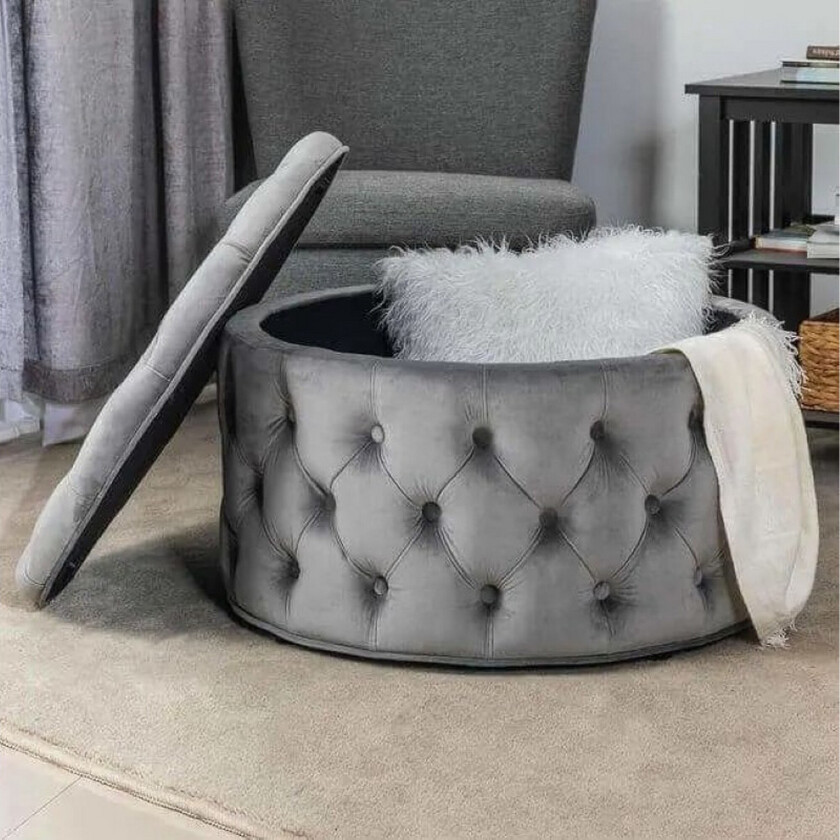 Munder Sittepuff 70 cm - Grå
