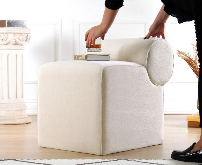 Linburg Sittepuff 45 cm - Cream