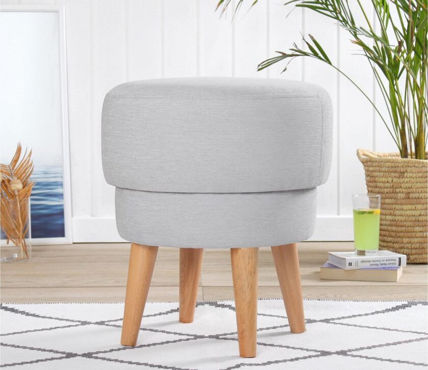 Veccio Sittepuff 47 cm - Lysegrå
