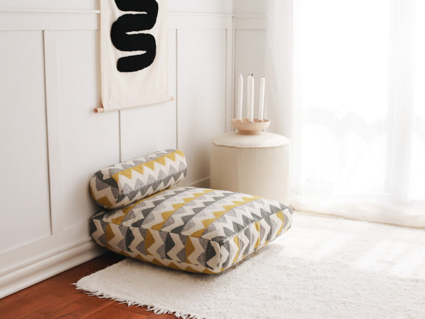 Munkad Sittepuff 70 cm - Flerfarget