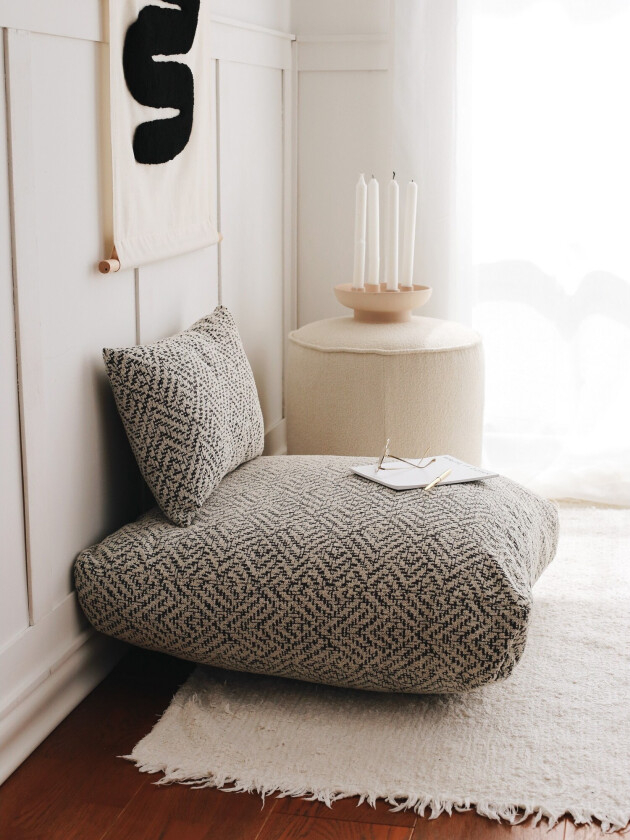 Dokuma Sittepuff 70 cm - Grå