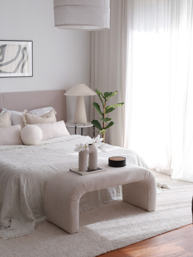 Narpendra Sittepuff 106 cm - Hvit