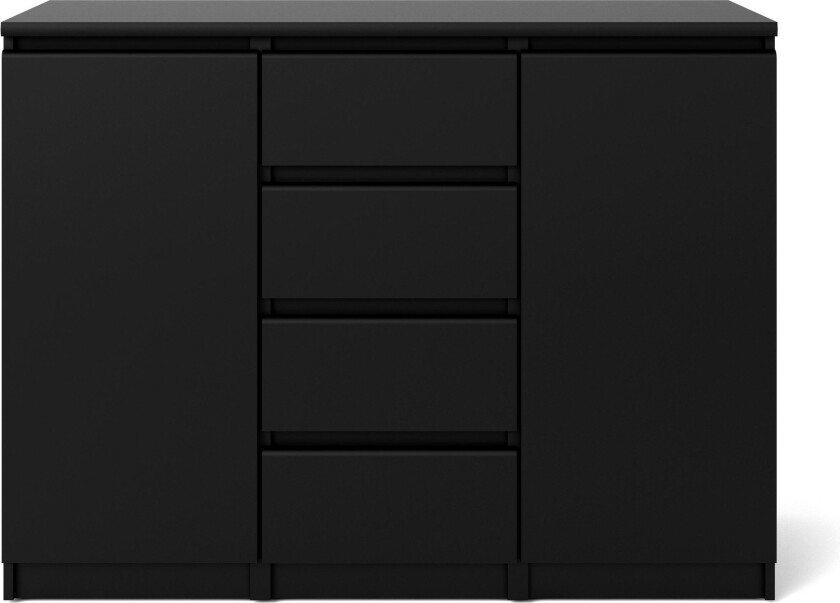 Naia Skjenk 121 cm 2 Dører 4 Skuffer - Mattsvart