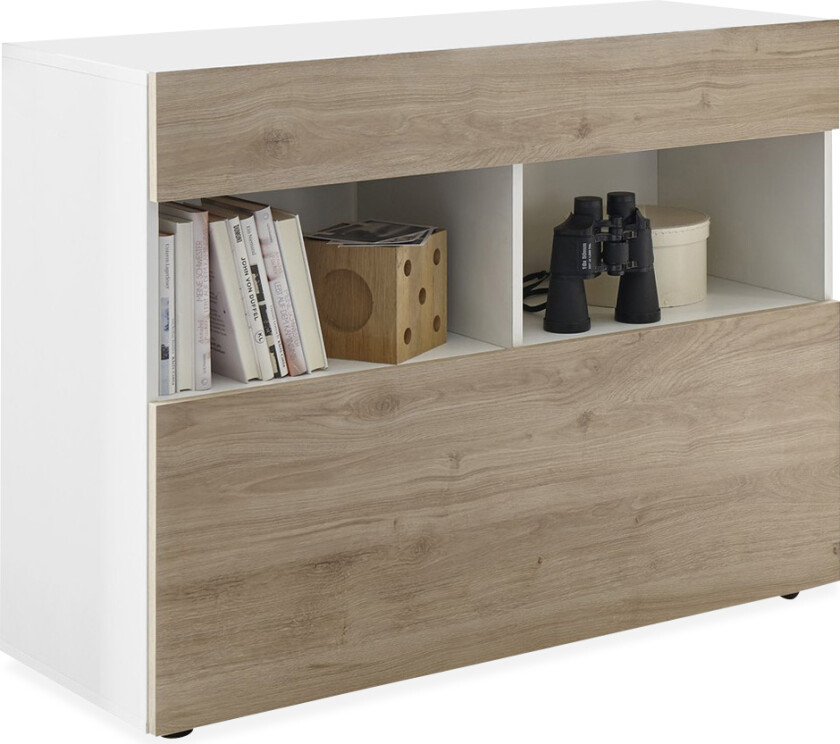 Sorano Kommode 111 cm - Hvit/Tre/Natur