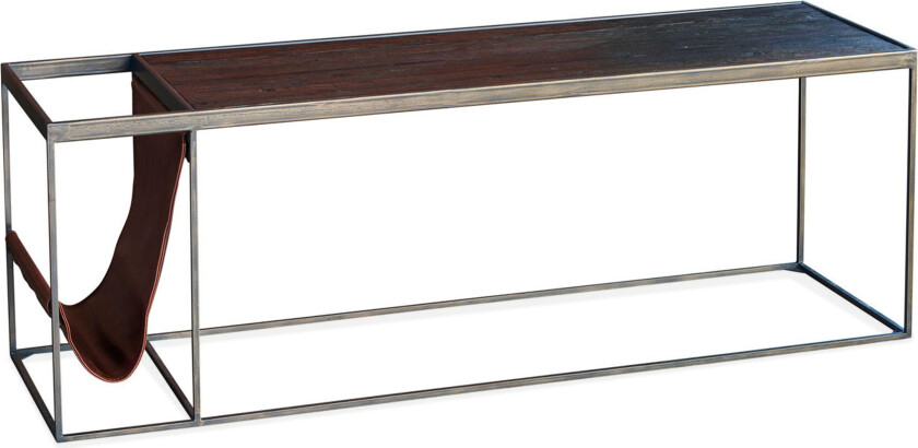 Waldek Sofabord 140 cm med Oppbevaring Hylle Marmormønster - Brun