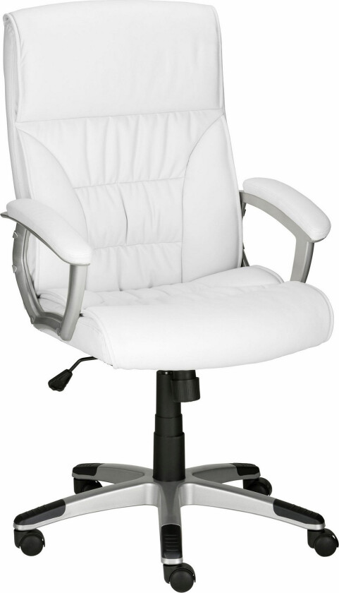 Gordian Kontorstol Kunstlær - Hvit/Metall